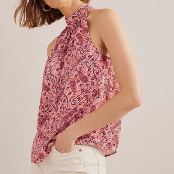 Boden Tops - BODEN Cutaway Top BLOUSE Sleeveless Paisley Bloom US 10 NEW